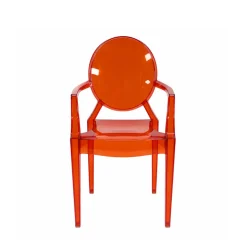 Ghost Chair Polycarbonate with Arms for Kids - Red