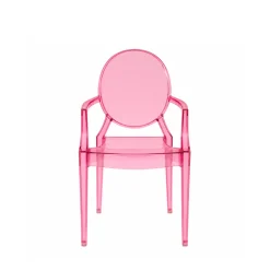 Ghost Chair Polycarbonate with Arms for Kids - Pink