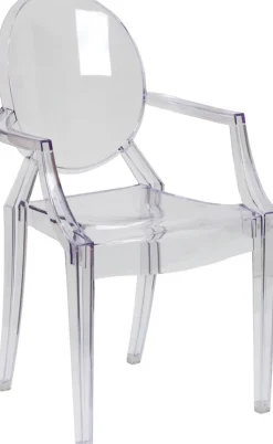 Ghost Chair W/ Arms in Transparent Crystal