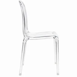 Ghost Polycarbonate Chair - Curve Backrest - Clear