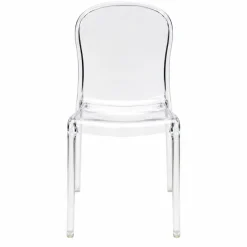 Ghost Polycarbonate Chair - Curve Backrest - Clear