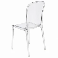 Ghost Polycarbonate Chair - Curve Backrest - Clear