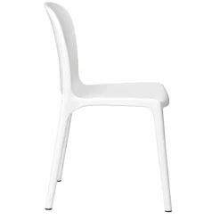 Ghost Polycarbonate Chair - Curve Backrest - White