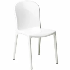 Ghost Polycarbonate Chair - Curve Backrest - White