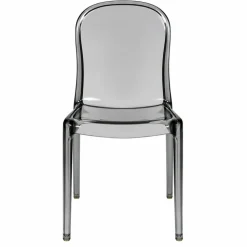 Ghost Polycarbonate Chair - Curve Backrest - Smoke Grey