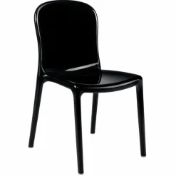 Ghost Polycarbonate Chair - Curve Backrest - Black