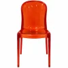 Ghost Polycarbonate Chair - Curve Backrest - Red