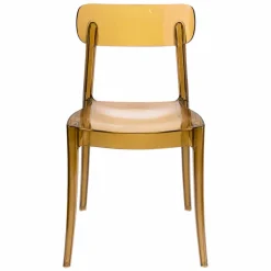 Ghost Polycarbonate Grace Chair - Amber