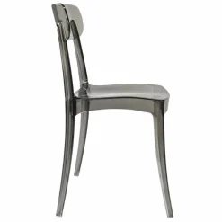 Ghost Polycarbonate Grace Chair - Smoke Grey