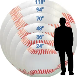 Giant Inflatable Baseball Sphere – Commercial Event Display Decor – Commercial Installation Sizes