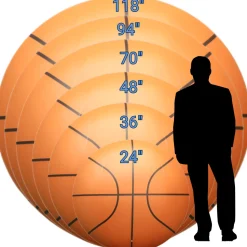 Giant Inflatable Basketball – Commercial Event Display Decor – Commercial Installation Sizes