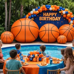 Giant Inflatable Basketball – Commercial Event Display Decor – Commercial Installation Sizes
