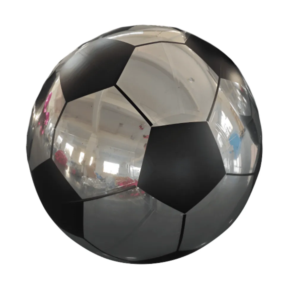 Giant Inflatable Mirror Soccer Ball – Maxorb™ Reflective Sports Event Decor – Commercial Installation Sizes
