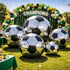 Giant Inflatable Mirror Soccer Ball – Maxorb™ Reflective Sports Event Decor – Commercial Installation Sizes