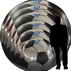 Giant Inflatable Mirror Soccer Ball – Maxorb™ Reflective Sports Event Decor – Commercial Installation Sizes