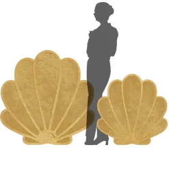 Giant Wood Sea Shell Panel - Size Options