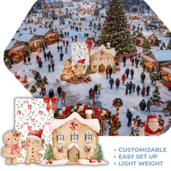 Gingerbread Lane Foam Core Backdrop Kit by PopScene™