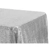 Glitz Sequin 90"x132" Rectangular Tablecloth - Silver