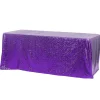 Glitz Sequin 90"x132" Rectangular Tablecloth - Purple