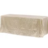 Glitz Sequin 90"x132" Rectangular Tablecloth - Champagne