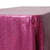 Glitz Sequin 90"x156" Rectangular Tablecloth - Magenta