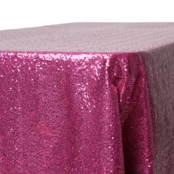 Glitz Sequin 90"x156" Rectangular Tablecloth - Magenta