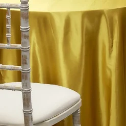 GOLD - Deco Satin Tablecloth by Eastern Mills - Size Options