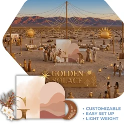 Golden Solace Foam Core Backdrop Kit by PopScene™