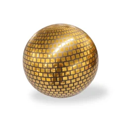 Gold Giant Inflatable Disco Ball Sphere – Maxorb™ Reflective Ceiling Event Decor – Commercial Installation Sizes