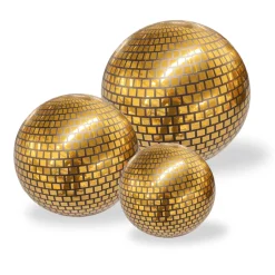 Gold Giant Inflatable Disco Ball Sphere – Maxorb™ Reflective Ceiling Event Decor – Commercial Installation Sizes