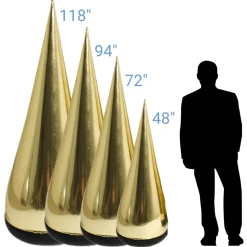 Gold Giant Inflatable Modern Tree – Maxorb™ Reflective Event Display Decor – Commercial Installation Sizes
