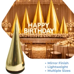 Gold Giant Inflatable Modern Tree – Maxorb™ Reflective Event Display Decor – Commercial Installation Sizes