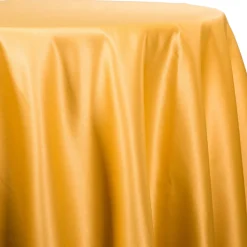 Gold - Lamour Matte Satin "Satinessa" Tablecloth - Many Size Options