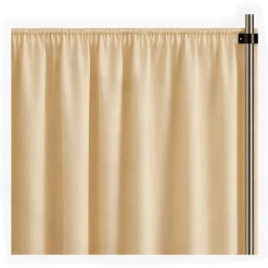 Gold La Petite France Curtain Panel w/ 4" Rod Pocket - 118" Wide - Many Size Options