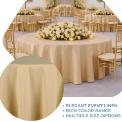 Gold La Petite France Jacquard Tablecloth - Multiple Size Options