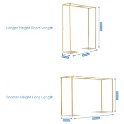 Gold Metal Adjustable Over-the-Table Flower Arch Stand for Wedding Displays