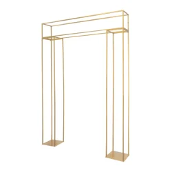 Gold Metal Rectangular Endless Frame Wedding Arch - 5.5ft wide x 8ft tall