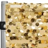 Gold Payette Sequin Backdrop Curtain w/ 4" Rod Pocket by Eastern Mills - 8ft Long x 4.5ft Wide
