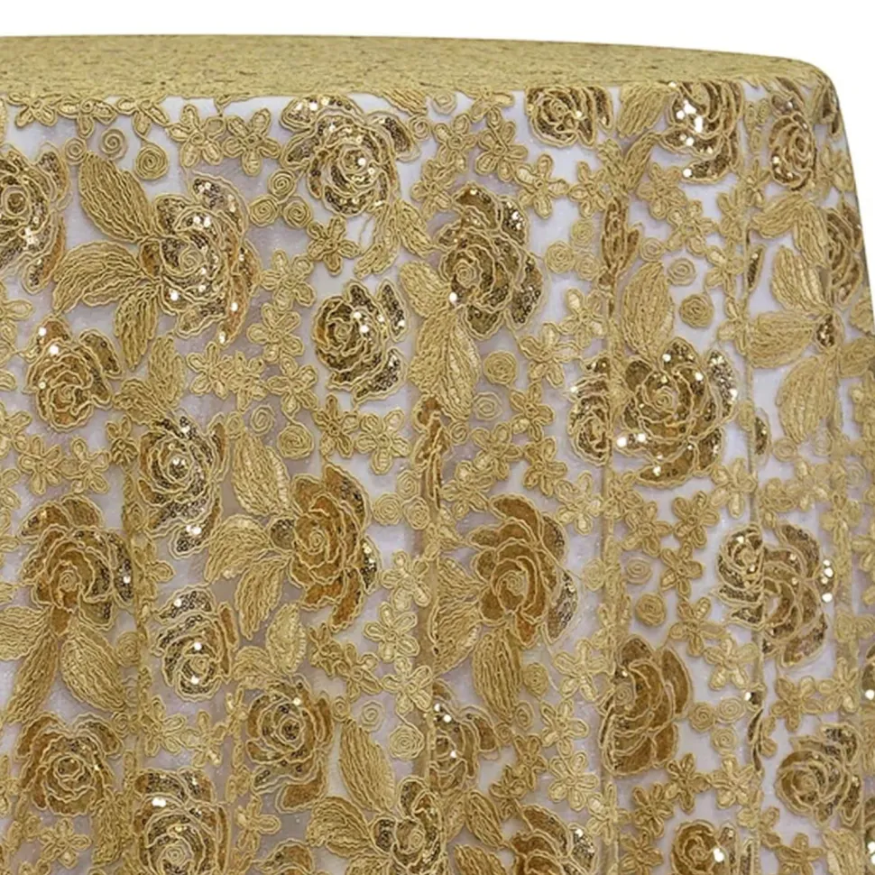 Gold - Sweetheart Lace Overlay by Eastern Mills- Many Size Options