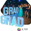"GRAD" Neon Wood Marquee Letters – Handmade in USA – Light Up Signs for Events & Weddings – Multiple Sizes