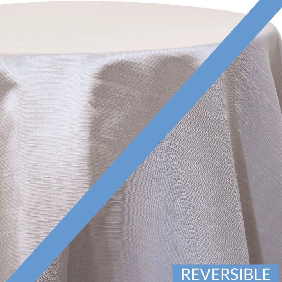 Gray - Royal Slub Designer Tablecloth - Many Size Options