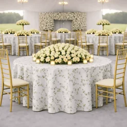 Green Seraphine Jacquard Tablecloth - Multiple Size Options