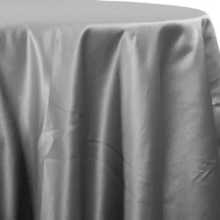 Grey - Lamour Matte Satin "Satinessa" Tablecloth - Many Size Options