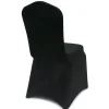 210 GSM Better Quality/Best Value Spandex (Lycra) Banquet & Wedding Chair Cover By Eastern Mills - Black