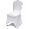 210 GSM Better Quality/Best Value Spandex (Lycra) Banquet & Wedding Chair Cover By Eastern Mills - White