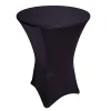 210 GSM Better Quality/Best Value Quality Spandex Hi-Boy Table Cover - Black - Cocktail Table - 36" Diameter