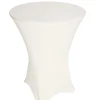 210 GSM Better Quality/Best Value Quality Spandex Hi-Boy Table Cover - Ivory - Cocktail Table - 36" Diameter