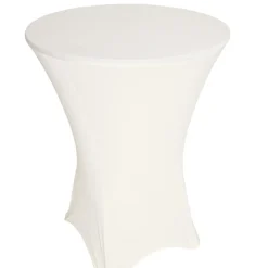 210 GSM Better Quality/Best Value Quality Spandex Hi-Boy Table Cover - Ivory - Cocktail Table - 36" Diameter