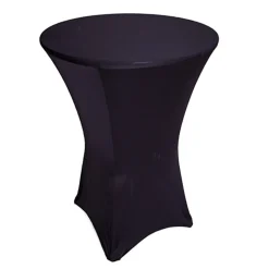 210 GSM Better Quality/Best Value Quality Spandex Hi-Boy Table Cover - Black - Cocktail Table - 30" Diameter
