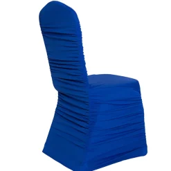 200 GSM Grade A Quality Ruched Chair Cover By Eastern Mills - Spandex/Lycra - Royal Blu